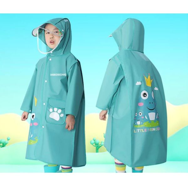 Áo Mưa Trẻ Em Chống Thấm Nước, Họa Tiết Hình Thú Dễ Thương Cho Bé Cao 110-140Cm
