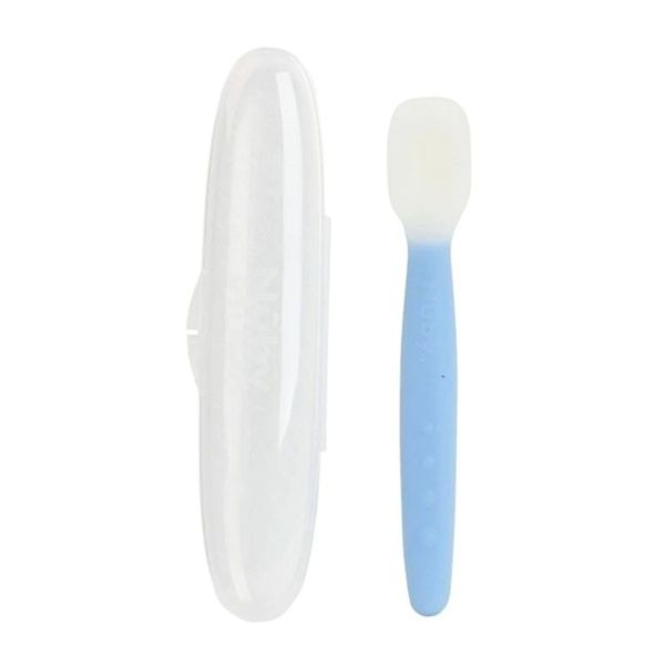 Thìa Ăn Dặm Nũby Cao Cấp, 100% Silicone, Dành Cho Trẻ Từ 4 Tháng Tuổi