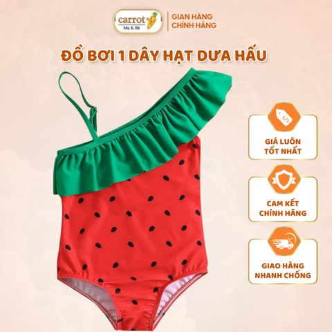 Đồ Bơi Cho Bé Đi Biển, Set Đồ Bơi Hạt Dưa Hấu Cho Bé Gái