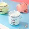 Cốc Uống Nước Giữ Nhiệt Bula Cat 250ML Có Nắp Đậy Chống Đổ Nước Cho Bé