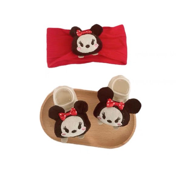 Set Tất Kèm Turban Hình Thú Larvakelly Cho Bé Sơ Sinh, Hoạ Tiết Ngẫu Nhiên