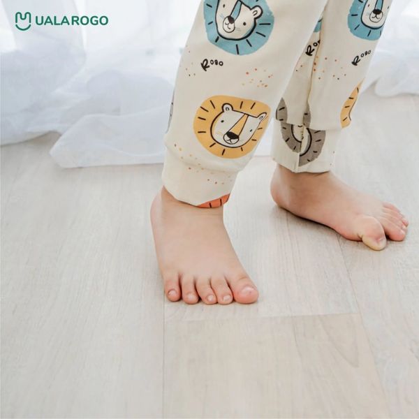 Bộ Dài Tay Nỉ Cotton Cho Bé UALA ROGO 3643, Set Bộ Dài Tay Cho Bé 9-48M