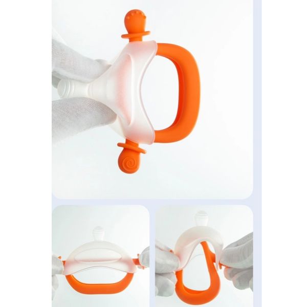 Gặm Nướu Silicon Gấu Kèm Hộp Cho Bé, Chất Liệu An Toàn