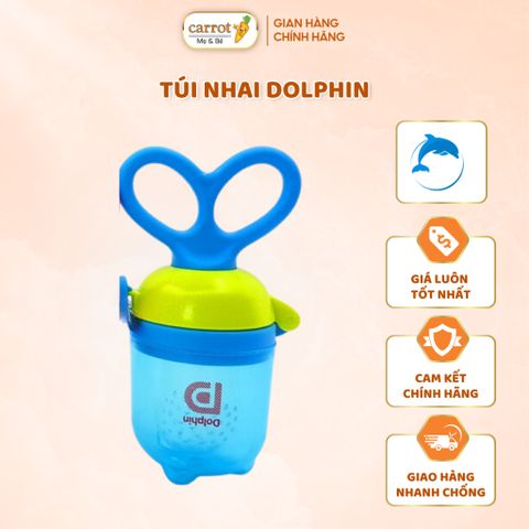 Túi Nhai DOLPHIN Silicone Cao cấp Chống Hốc Cho Bé