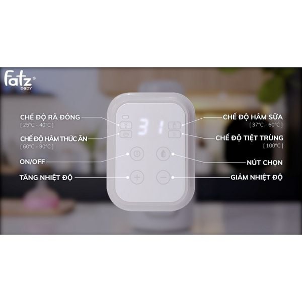Máy Hâm Sữa Fatz Baby Mono 7 FB3010TN, Hâm Thức Ăn, Rã Đông, Và Tiệt Trùng Bình Sữa