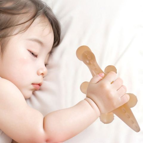 Gặm Nướu Silicon Khủng Long Cầm Tay, Chất Liệu An Toàn, Kèm Hộp Đựng Cho Bé