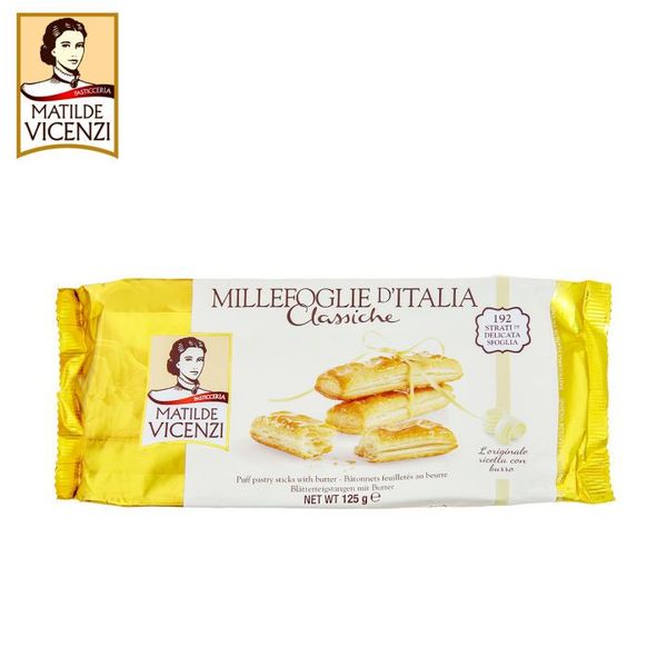 Bánh Ngàn Lớp Nhân Kem/Socola Matilde Vicenzi - Mini Snack Ý, Thơm Ngon - 125g