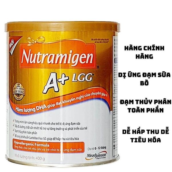 Sữa Bột Nutramigen A+ LGG lon 400g dành cho bé dị ứng đạm bò ( 0 - 12 tháng )