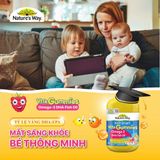 Kẹo Dẻo  Omega-3 DHA Fish Oil Nature's Way Kids Smart Vita Gummies Hộp 60 Viên Giúp Tăng Cường Trí Thông Minh Cho Bé