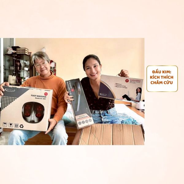 Máy Massage Cầm Tay Gluck - GC1706, Máy Massage Đa Năng Cao Cấp Cổ, Vai Gáy, Lưng, Tay, Massage Toàn Thân