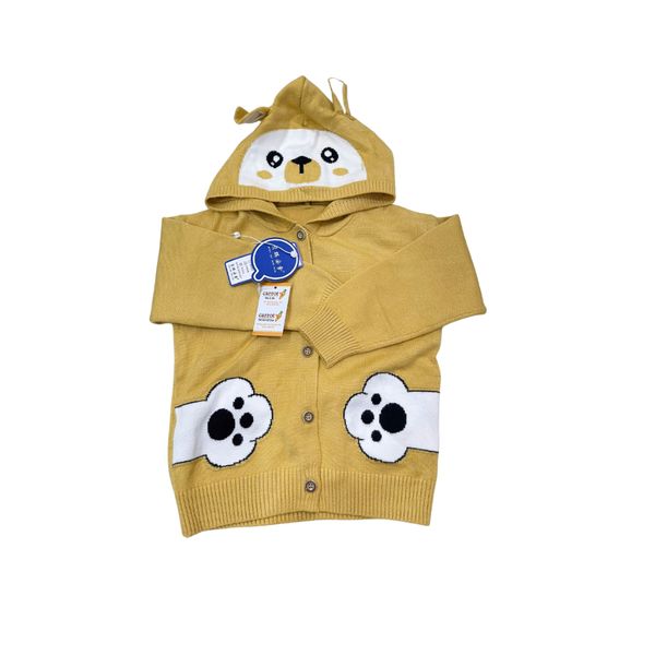 Áo Khoác Len Có Mũ Bear Bàn Chân Chó Beiqianna, Áo Khoác Cho Bé