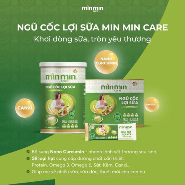 Ngũ Cốc Lợi Sữa Min Min Care 38 Loại Hạt Hàng Chính Hàng