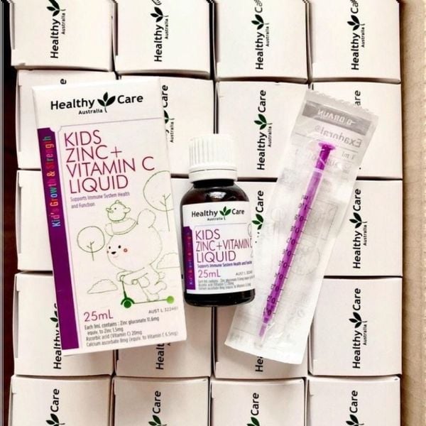 Kẽm Nước Healthy Care Kids Zin C + Vitamin C Liquid 25ml- Tăng Cường Khả Năng Miễn Dịch