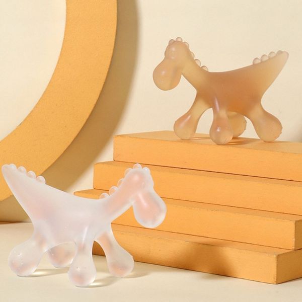 Gặm Nướu Silicon Khủng Long Cầm Tay, Chất Liệu An Toàn, Kèm Hộp Đựng Cho Bé