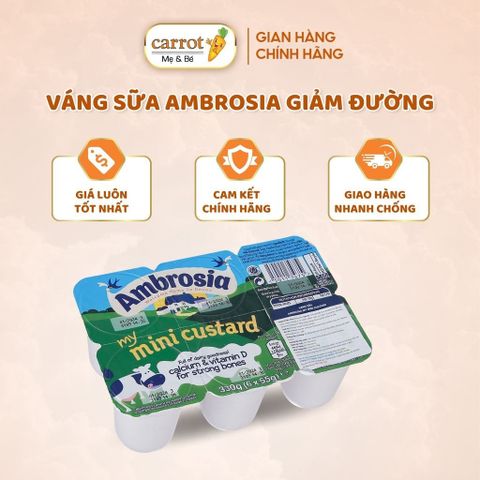 Váng Sữa Ambrosia Giảm Đường Cho Bé Từ 6M