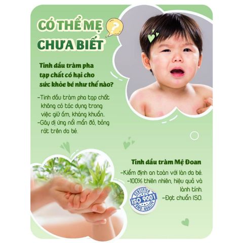 Tinh Dầu Tràm Nguyên Chất MỆ ĐOAN Nguyên Chất Giữ Ấm, Phòng Cảm Lạnh, Xua Đuổi Côn Trùng