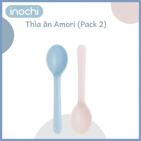 Thìa Ăn Dặm Amori INOCHI Pack 2, Muỗng Ăn Dặm Cho Bé Set 2 Cái