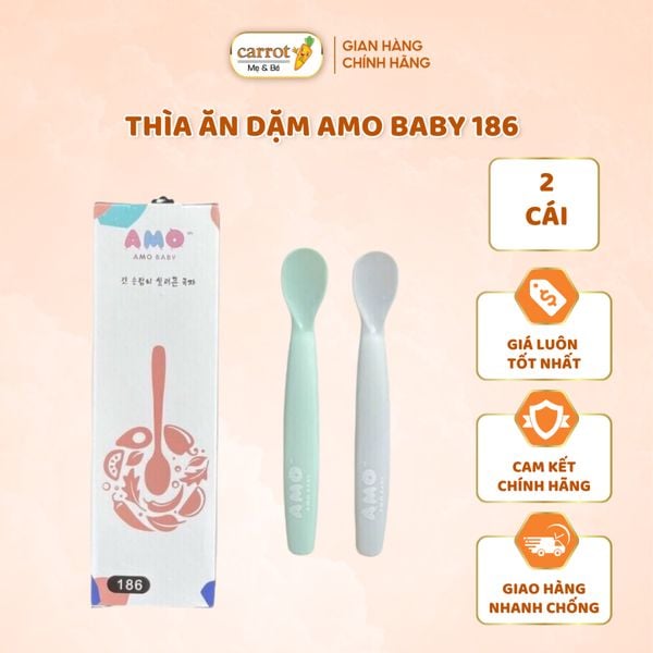 Thìa Ăn Dặm Amo Baby 186 Set 2 Cái