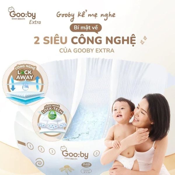 Tã - Bỉm dán Gooby Extra size Newborn 66 miếng (~5 kg)