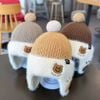 Mũ Len Bịt Tai Mùa Đông Cho Bé Có Hình Gấu Thêu Dễ Thương, Mũ Len Cho Bé Trai Bé Gái