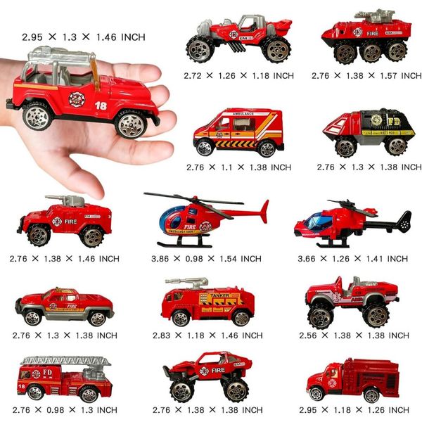 Bộ Đồ Chơi 15 Xe Sắt TN-NX144 Gồm Xe Cứu Hoả, Xe Cứu Thương Cho Bé Từ 3 Tuổi