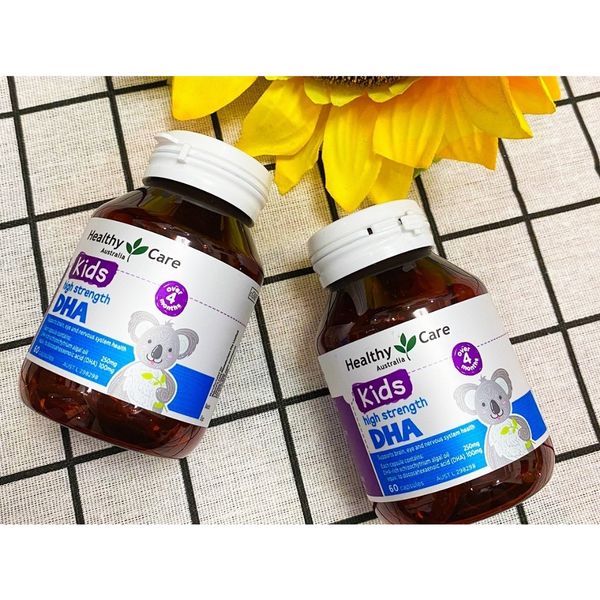DHA Healthy Care Giúp Bổ Não, Tốt Cho Mắt, Hương Chanh Dễ Uống (Lọ 60 Viên)