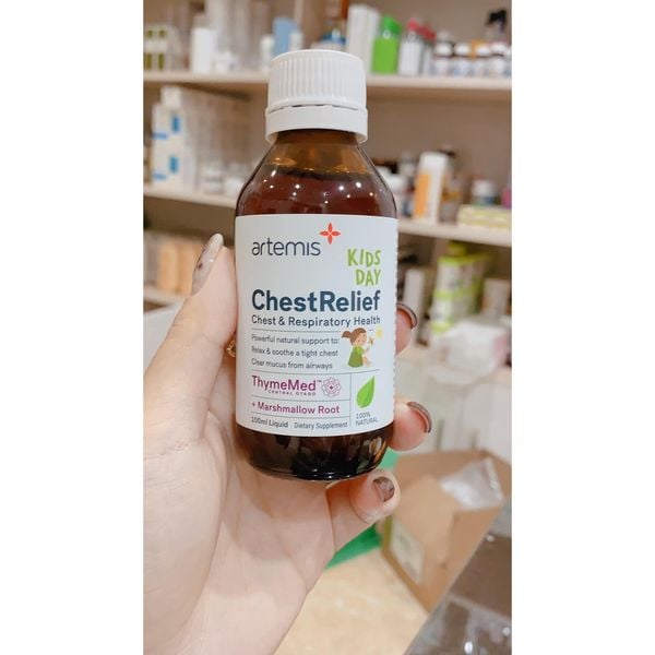 Siro Ho Ngày Artemis Kids Chest Relief Day - Từ 0-12 Tháng, Diụ Các Cơn Ho, Tan Đờm, Tăng Hệ Miễn Dịch - 100ml