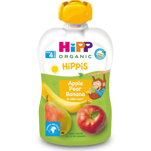 Trái Cây Nghiền Hữu Cơ Hip Organic Cho Bé Từ 4-6 Tháng Tuổi