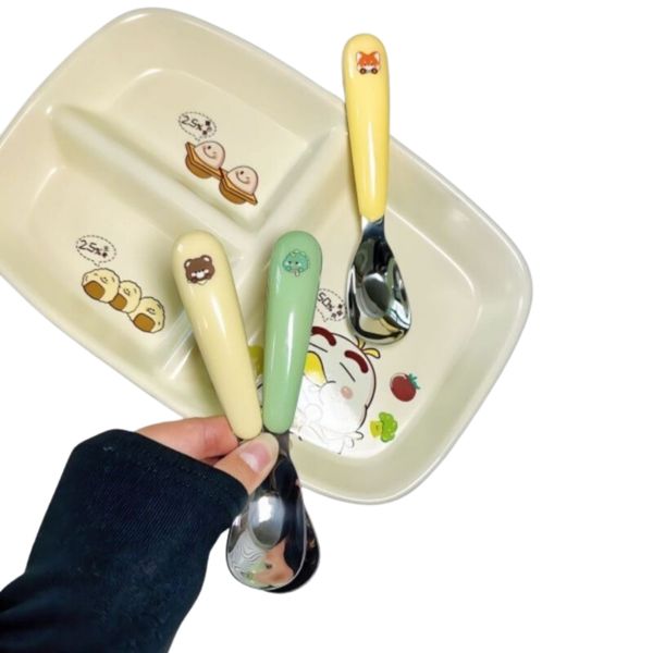 Thìa Inox Sus 316 Có Hộp Đựng, Thìa Chất Liệu Inox Không Gỉ, Muỗng Tập Ăn Cho Bé,  Đủ Màu