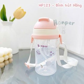Bình Nước HONPER Có Dây Đeo 300ML  HP123, Bình Tập Uống Cho Bé