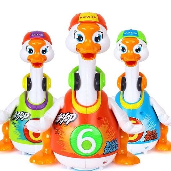 Vịt DJ Hola Toys - Đồ Chơi Thông Minh - Đồ Chơi Chú Ngỗng Điện Tử Biết Hát Nhảy Múa Vui Nhộn Cho Bé