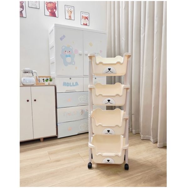 Kệ Đựng Đồ Chơi Đa Năng Cho Bé, Kệ 4 Tầng Sasa Hình Gấu