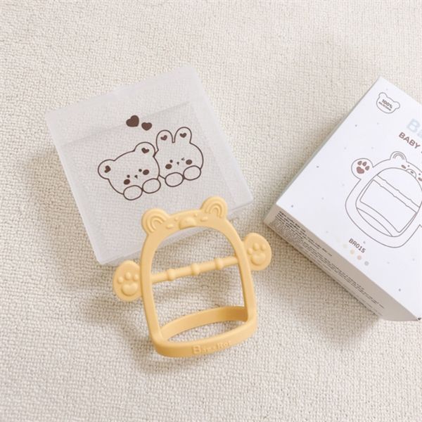 Gặm Nướu Gấu Silicone Bar- Rot Cho Bé Có Hộp Đựng, Gặm Nướu Cho Bé Sơ Sinh