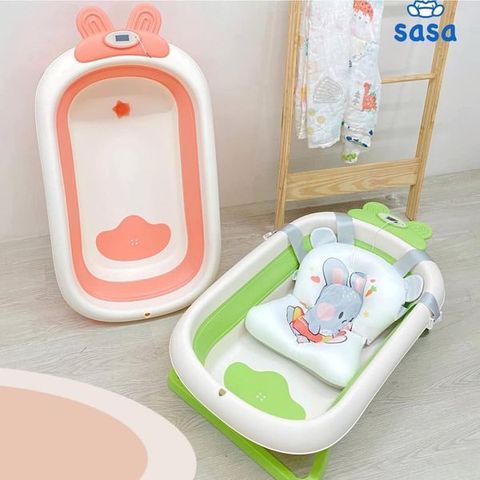 Chậu Tắm Thỏ Gấp Gọn Kèm Phao Sasa