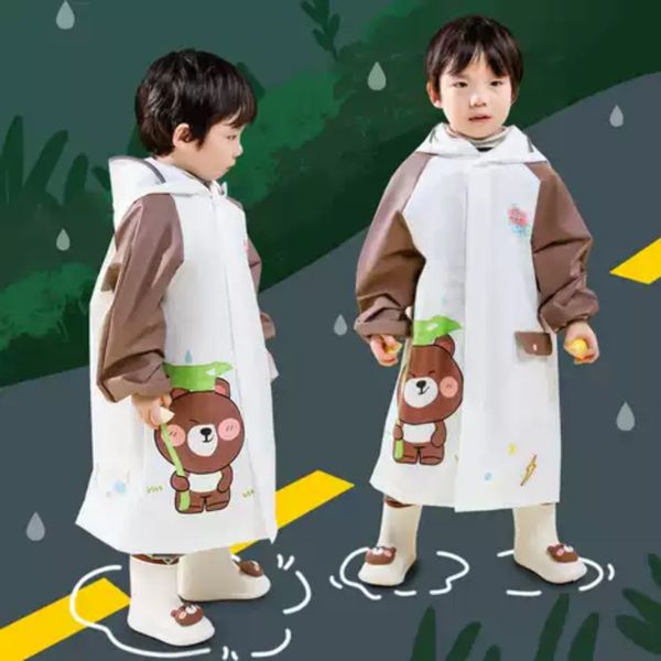 Áo Mưa Melittdeer Cho Bé, Áo Mưa Trẻ Em Cao Cấp Có Mũ, Chất Liệu An Toàn Cho Bé