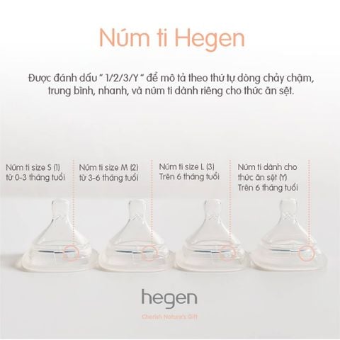 Núm Ty Hegen Chính Hãng Đủ Size 0-6M+ Cho Bé