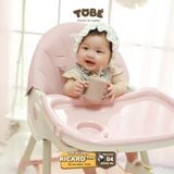 Ghế Ăn Dặm Tobe Richard Pro In Hình Màu Kem- 3109 - Ghế Ăn Dặm Cho Bé