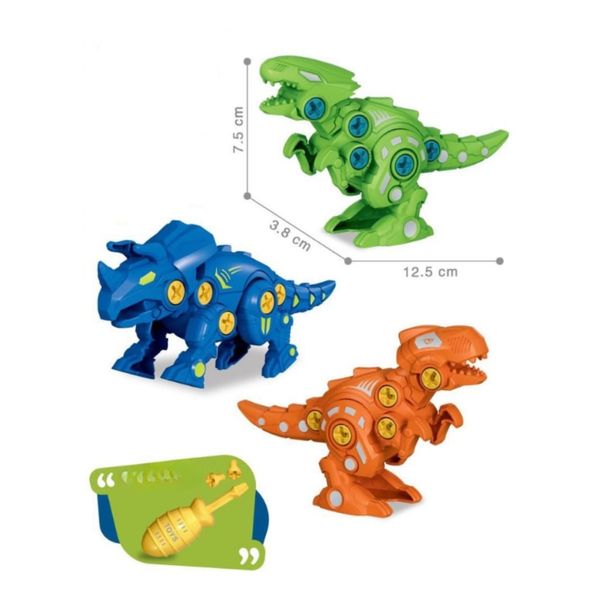 Bộ Lắp Rắp Khủng Long Bằng Tua Vít 666-76, Đồ Chơi Khủng Long Cho Bé
