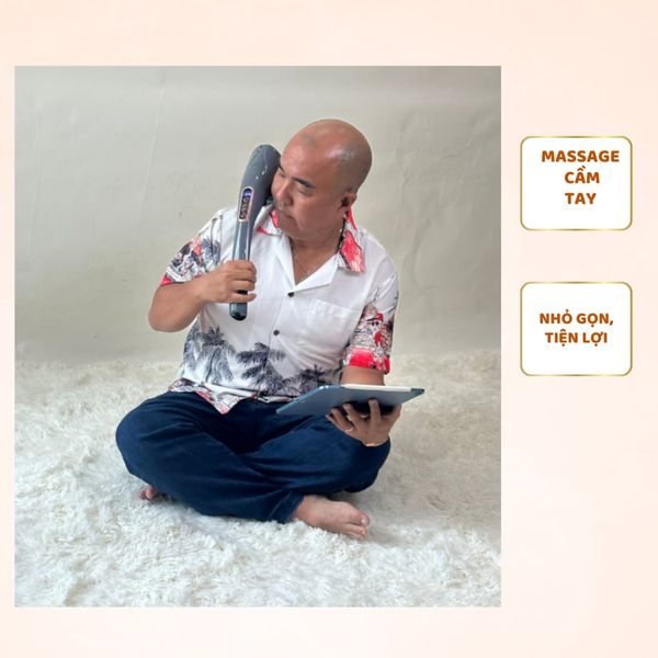 Máy Massage Cầm Tay Gluck - GC1706, Máy Massage Đa Năng Cao Cấp Cổ, Vai Gáy, Lưng, Tay, Massage Toàn Thân