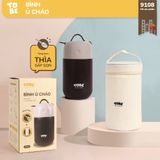 Bình Ủ Cháo Tobe 900ML, Nhỏ Gọn Giữ Nhiệt Tốt Tặng Kèm Thìa Và Túi Xách Giữ Nhiệt