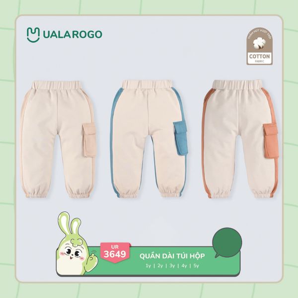 Quần Nỉ Cotton Ualarogo UR3649 Cho Bé 1 - 5 Tuổi, Quần Có Túi Cho Bé