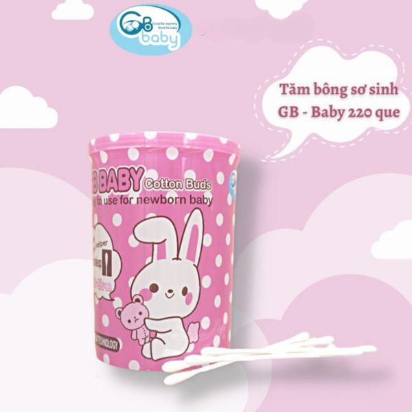 Tăm Bông Sơ Sinh GB Baby 220 Que Chính Hãng