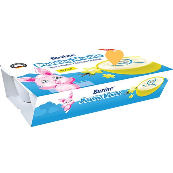 Váng Sữa Pudding Burine Đức Cho Bé Từ 6 Tháng Vị Vani, Vị Dâu 6 Hộp 50G