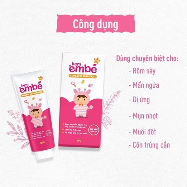Kem Em Bé Plus, Kem Bôi Da Thảo Dược Giảm Ngứa Nhanh Cho Bé Khi Bị Rôm Sảy, Hăm Da, Muỗi Đốt