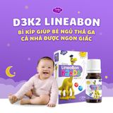 D3 K2 Lineabon Bổ Sung Vitamin D3 Cho Trẻ Sơ Sinh, Hấp Thụ Canxi Tăng Chiều Cao Cho Trẻ