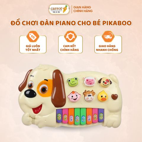 Đồ Chơi Đàn Piano Cho Bé Pikaboo Cao Cấp, Hình Thỏ - Cún Chất Lượng An Toàn Cho Bé, Có Nhạc Phát Sáng
