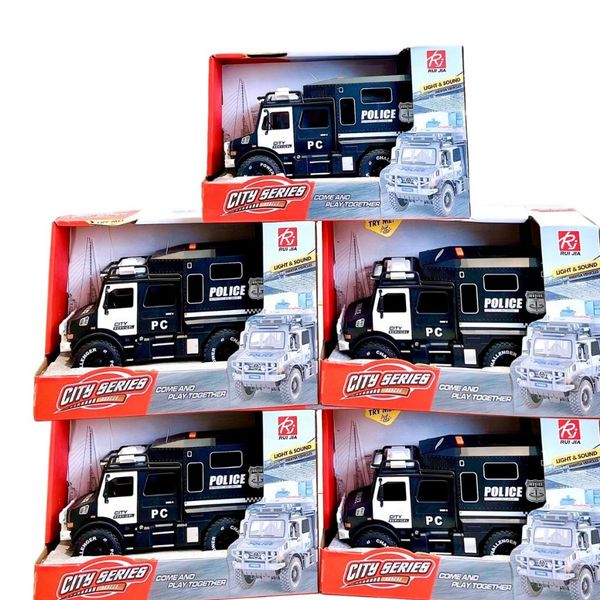 Xe Police đen, Trắng Rui Jia J5522BC, Đồ Chơi Xe Cảnh Sát Cho Bé