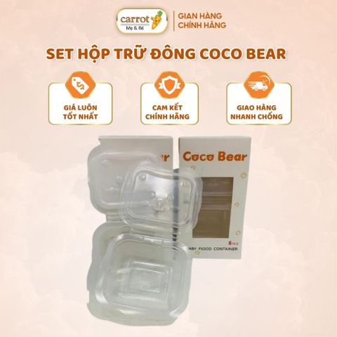 Set Hộp Trữ Đông Ăn Dặm Coco Bear Chịu Nhiệt, 50ml, 100m
