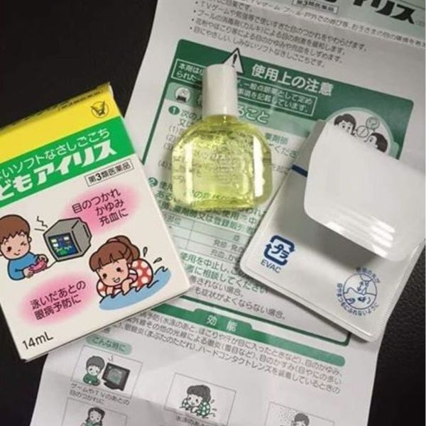 Nước Nhỏ Mắt Trẻ Em Taisho Iris Pc, Chống ánh Sáng Xanh Cho Bé Dưới 3 Tuổi Nhật Bản - 14ml