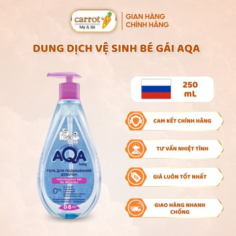 Dung Dịch Vệ Sinh Bé Gái AQA 250ML Dành Cho Bé 0-8 Tuổi